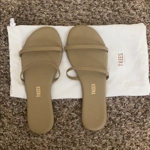 Tkeez Double Strap Tan Sandal